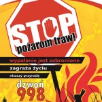 Plakat A3 ,,Stop po?arom traw''